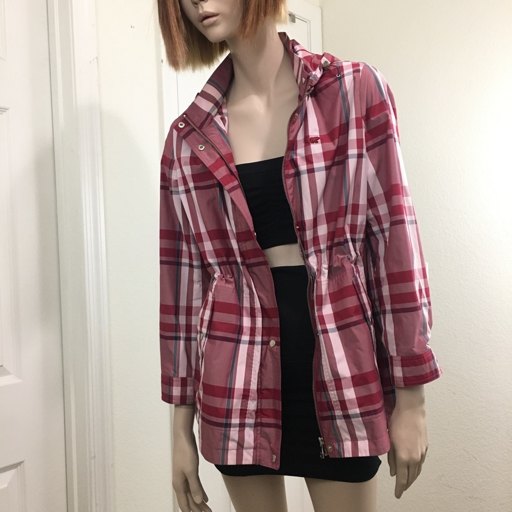 Jack Nicklaus Plaid Golf Hooded Raincoat